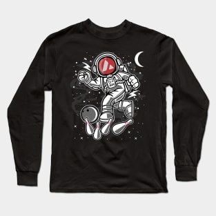 Astronaut Bowling Avalanche AVAX Coin To The Moon Crypto Token Cryptocurrency Blockchain Wallet Birthday Gift For Men Women Kids Long Sleeve T-Shirt